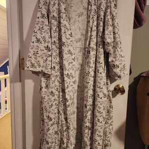 Baby Be Mine Leafy Print Kimono Robe